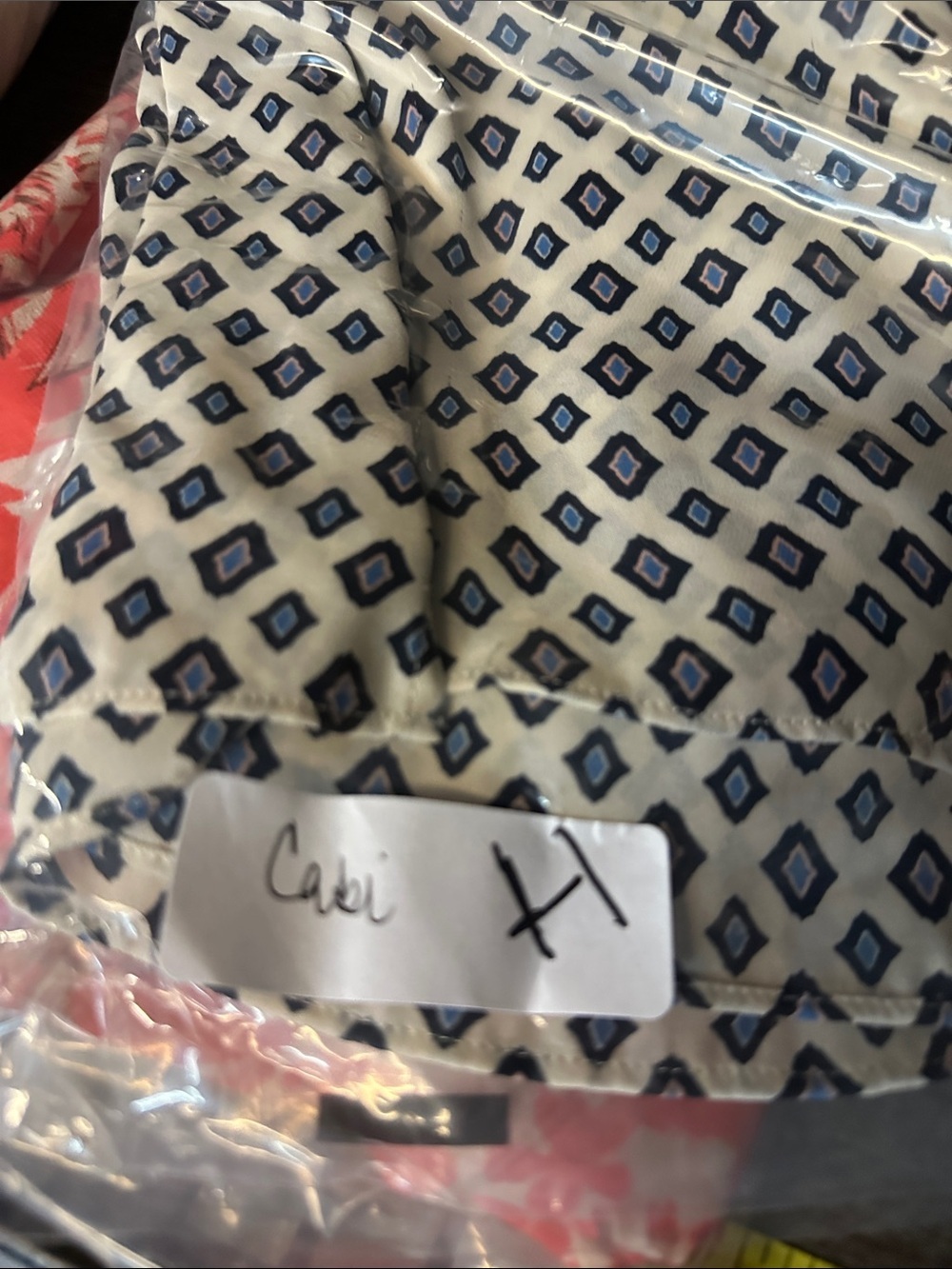 Cabi S #3272 cleo geometric diamond print retro tank coastal workwear classic - Picture 13 of 13